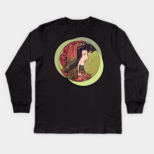 Alphonse Mucha Art Nouveau ver.2 Kids Long Sleeve T-Shirt